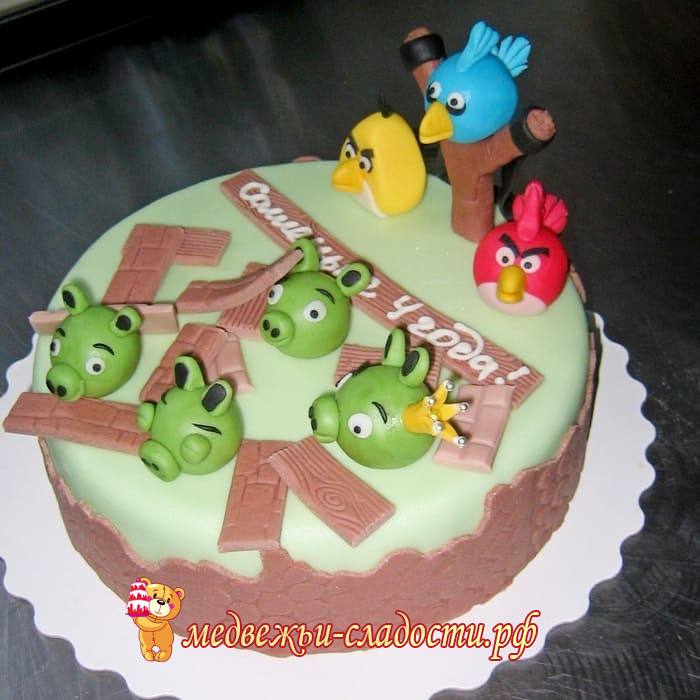 Торт Злые птички, Angry Birds, Злостные птички
